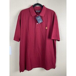 Brooks Brothers Men Short Sleeve Polo Shirt 5XL NWT Burgundy Preppy Classic Golf